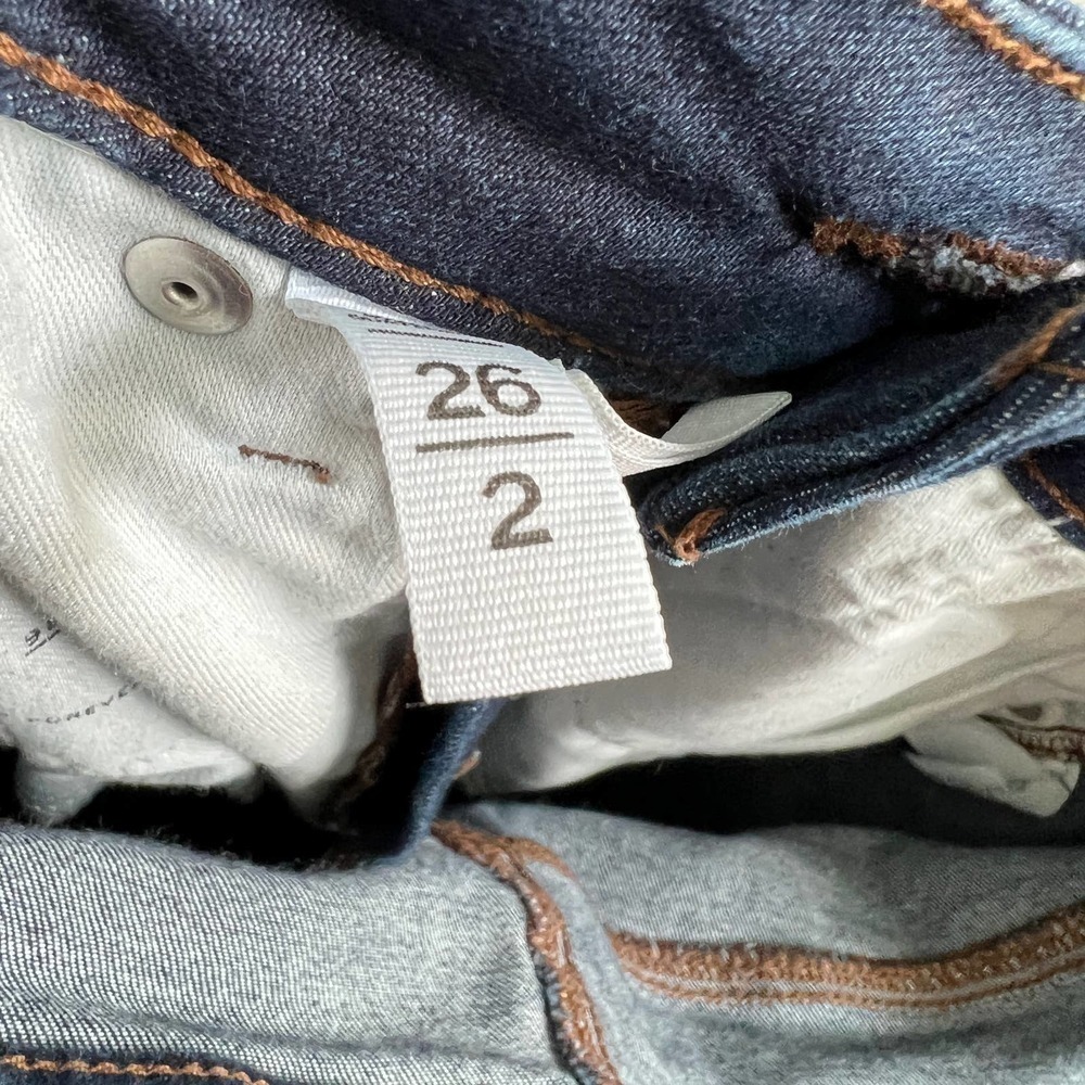 Loft Curvy Skinny Jeans Women's 26/2 Mid Rise Stretch Denim Dark Wash Casual - Picture 7 of 8